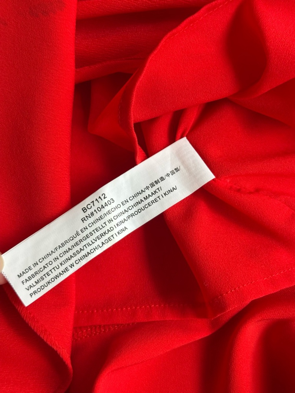 J.O.A. Red Ruffle Wrap Mini Dress - Picture 7 of 7